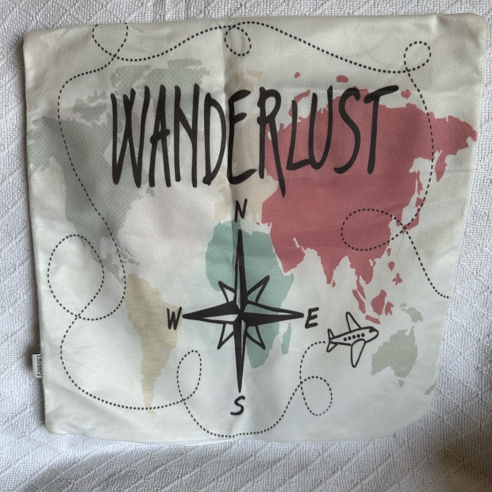 Travel Theme 18x18 Pillow Cover